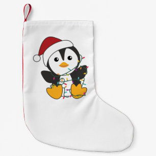 Petite Chaussette De Noël Pingouin Noël Neige Hiver Animaux Penguins Adu