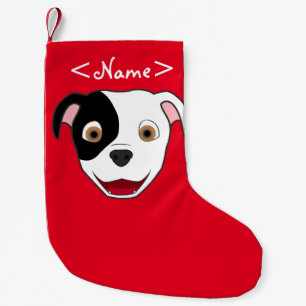 Petite Chaussette De Noël Pitbull repéré font face