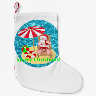 Petite Chaussette De Noël plage santa claus