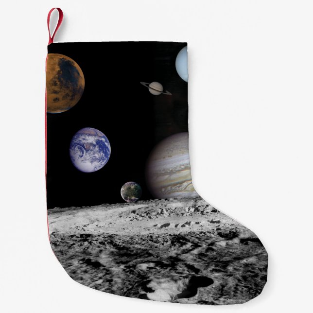 Petite Chaussette De Noël Planète du système solaire (Devant)