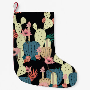 Petite Chaussette De Noël Plante de Cactus : Motif botanique Vintage