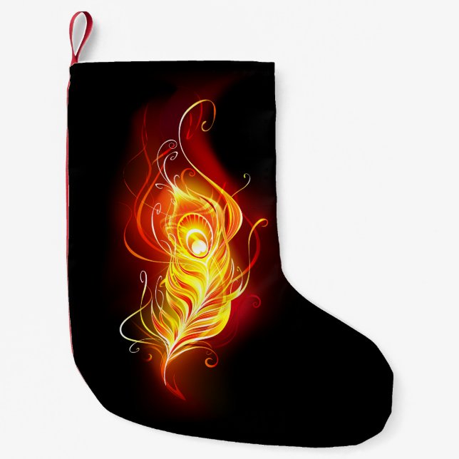 Petite Chaussette De Noël Plumes de paquetage de feu (Devant)