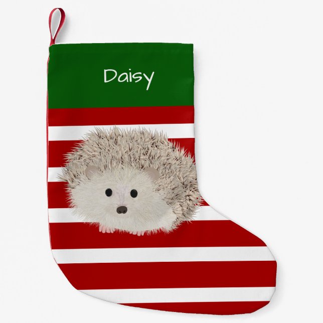 Petite Chaussette De Noël Poêle de Noël de Hérisson (Devant)