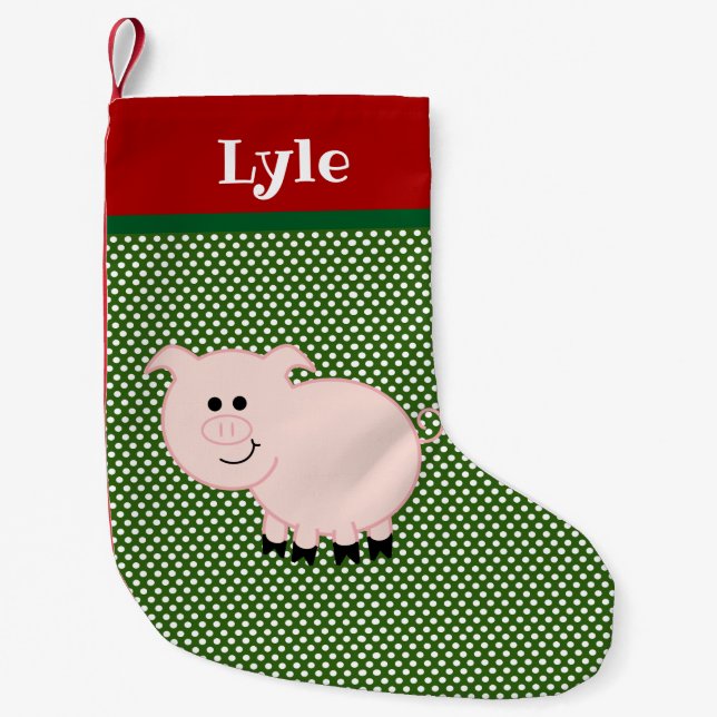 Petite Chaussette De Noël Poignée personnalisée pour animaux de compagnie (Devant)