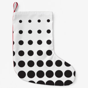Petite Chaussette De Noël Point motif demi-ton moderne rétro