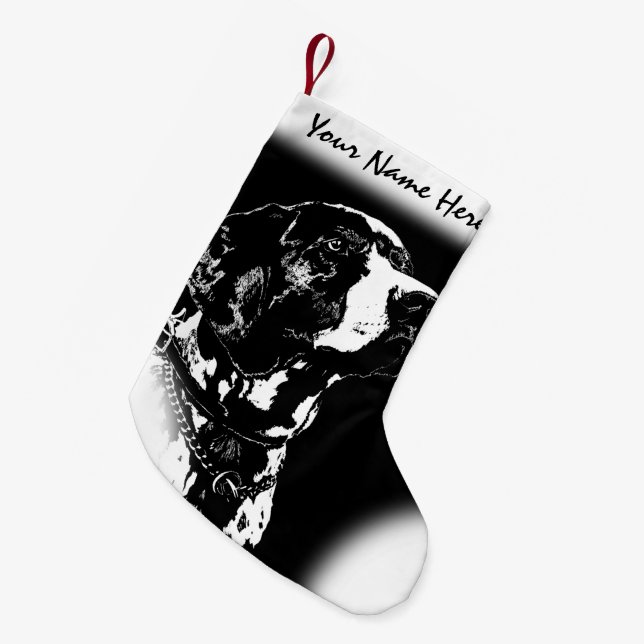 Petite Chaussette De Noël Pointer Chien Noël Stocking Amoureux de les chiens (Devant (Accrochage))