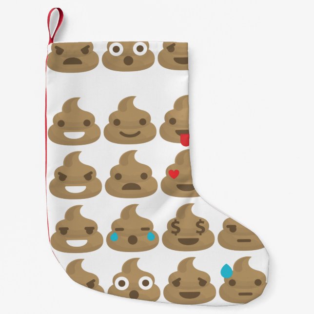 Petite Chaussette De Noël poop emojis xmas stockage de noël (Devant)