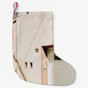 PETITE CHAUSSETTE DE NOËL PORTE EN BOIS BLANC FERMÉE