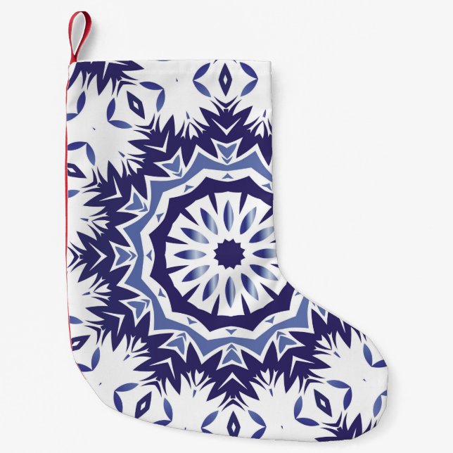 Petite Chaussette De Noël Portuguese ornamental azulejo ceramic. Minimal des (Devant)