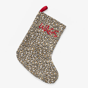 Petite Chaussette De Noël Poster de animal Red PET NAME Chic Holiday Fun