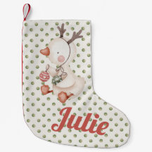 Pots de Noël Polkadot avec canard
