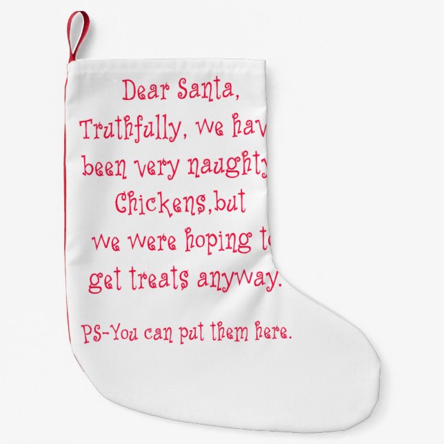 Petite Chaussette De Noël Poulets vilains (Devant)