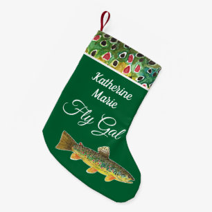 Petite Chaussette De Noël Pour sa pêche Brown à la truite