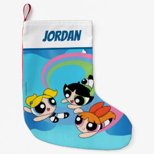 Petite Chaussette De Noël Powerpuff Girls Fly Through The Sky
