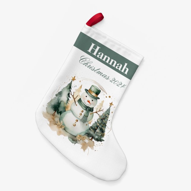 Petite Chaussette De Noël Première nouveauté de Noël vert Père Noël (Devant (Accrochage))