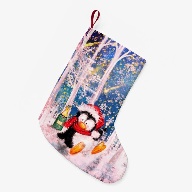 Petite Chaussette De Noël Prise de Noël de pingouin (Devant (Accrochage))