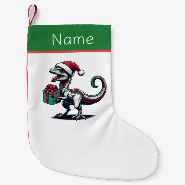 Petite Chaussette De Noël Pterodactyle de Noël (Devant)