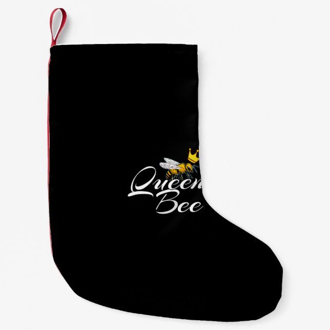 Petite Chaussette De Noël Queen Bee | Cadeau Pour Femmes | Cadeaux de gardie (Devant)