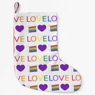 Petite Chaussette De Noël Rainbow Love LGBT Pride Mariage Cake Heart LGBTQ