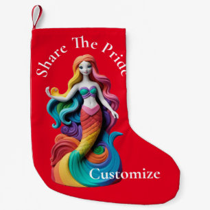 Petite Chaussette De Noël Rainbow Pride Sirène Thunder_Cove