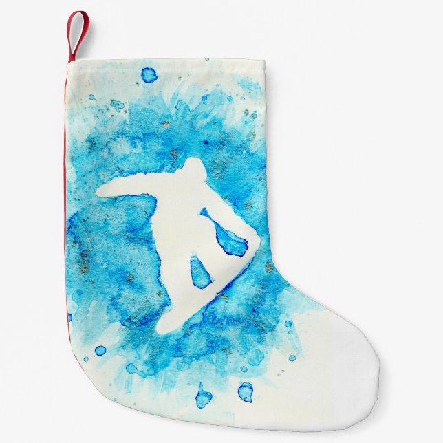 Petite Chaussette De Noël Récipiendaire de snowboard (Devant)