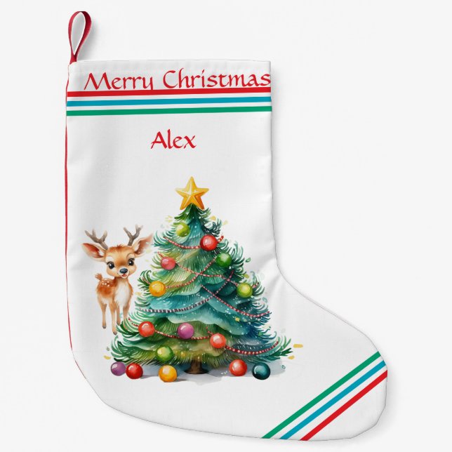 PETITE CHAUSSETTE DE NOËL RÉINDEUR / STOCKAGE D'ARBRE DE NOËL (Devant)