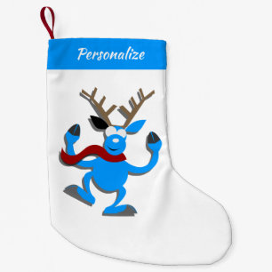 Petite Chaussette De Noël Renne de dessin animé mignon et drôle pour les fêt