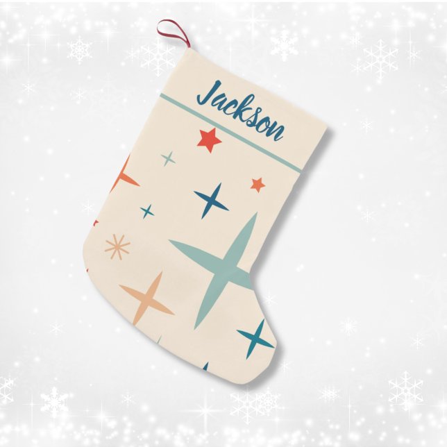 Petite Chaussette De Noël Retro Christmas Sparkle Custom (Retro Christmas Sparkle Custom Small Christmas Stocking
)