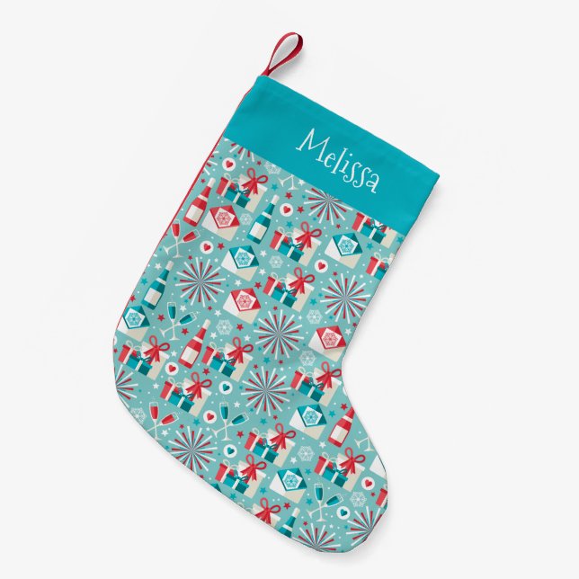 Petite Chaussette De Noël Rétro Noël Stocker (Devant (Accrochage))