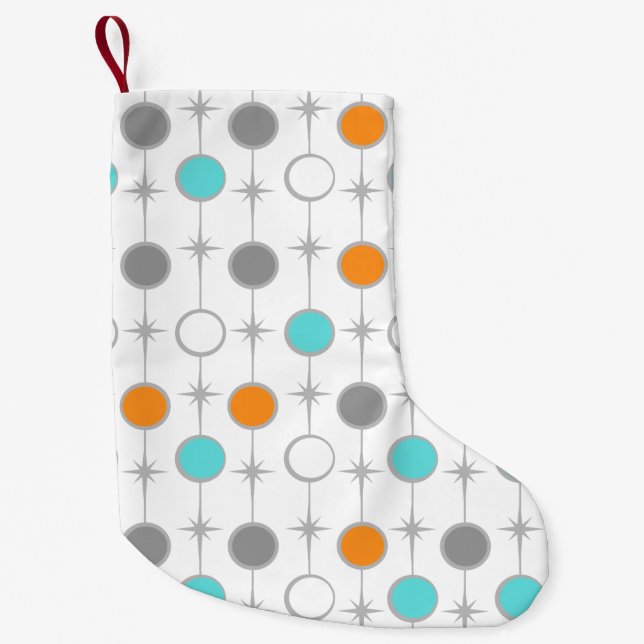Petite Chaussette De Noël Rétros points et bas de Noël de Starbursts (Devant)