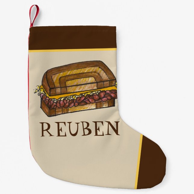 Petite Chaussette De Noël Reuben Sandwich Jewish Deli Cuisine Hanoukka (Devant)