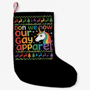 Petite Chaussette De Noël Revêtons maintenant notre tenue gay licorne gay No