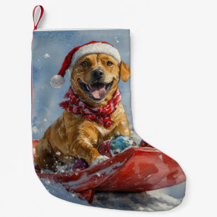 Petite Chaussette De Noël Rhodesian Ridgeback Dog dans Sledge Noël