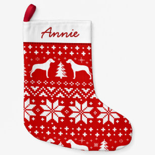 Petite Chaussette De Noël Rhodesian Ridgeback silhouette le motif de