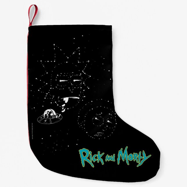 Petite Chaussette De Noël RICK ET MORTY™| Constellations (Devant)