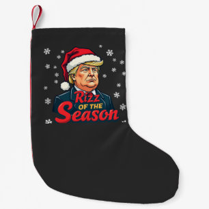 Petite Chaussette De Noël Rizz of the Season Funny Trump Christmas Père Noël