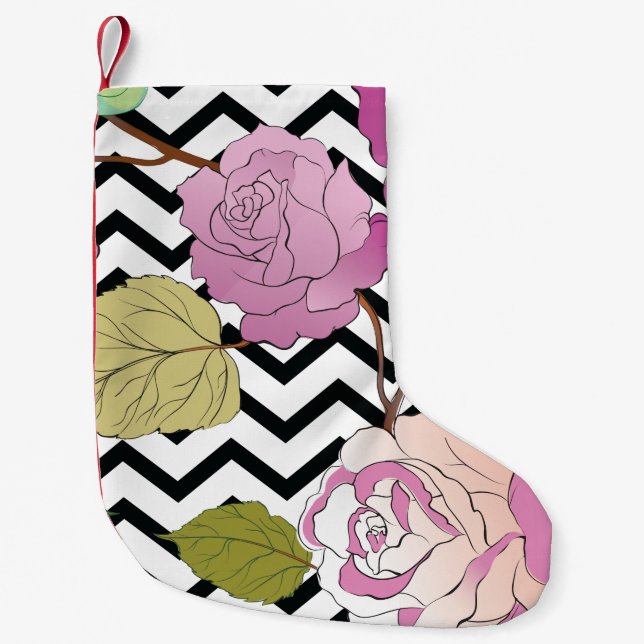 Petite Chaussette De Noël Rose 27 (Devant)