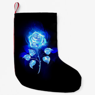 Petite Chaussette De Noël Rose bleu brûlant