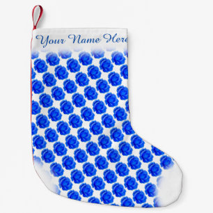 Petite Chaussette De Noël Rose bleu Stocking Rose Noël Stocking personnalisé
