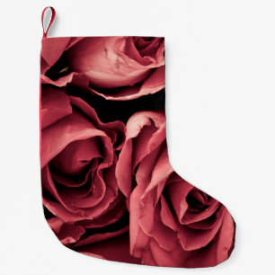 Petite Chaussette De Noël Rose vintage romantique