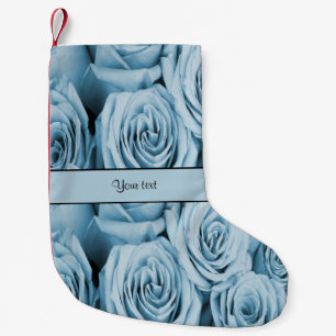 Petite Chaussette De Noël Roses bleus