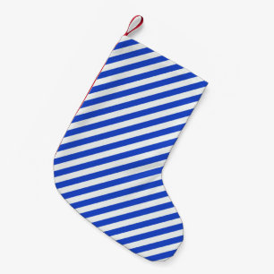 Petite Chaussette De Noël Royal Blue Combination Stripes par Shirley Taylor