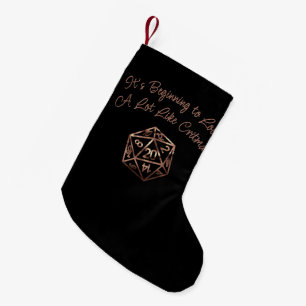 Petite Chaussette De Noël RPG Critmas Copper Tabletop PnP Roleplayer Dice