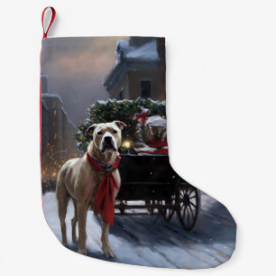 Petite Chaussette De Noël Saison de Noël du American Staffordshire