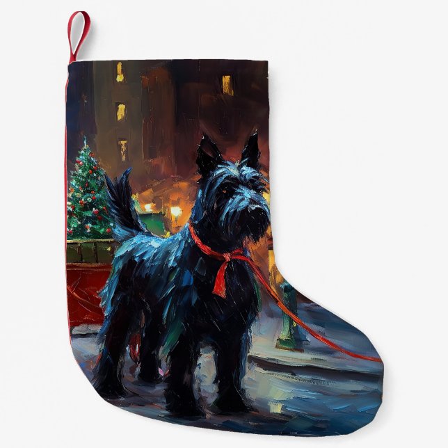Petite Chaussette De Noël Saison de Noël du Terrier écossais