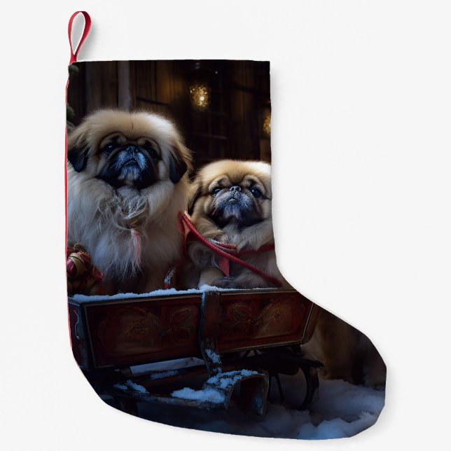 Petite Chaussette De Noël Saison des fêtes de Noël de Pékin (Devant)