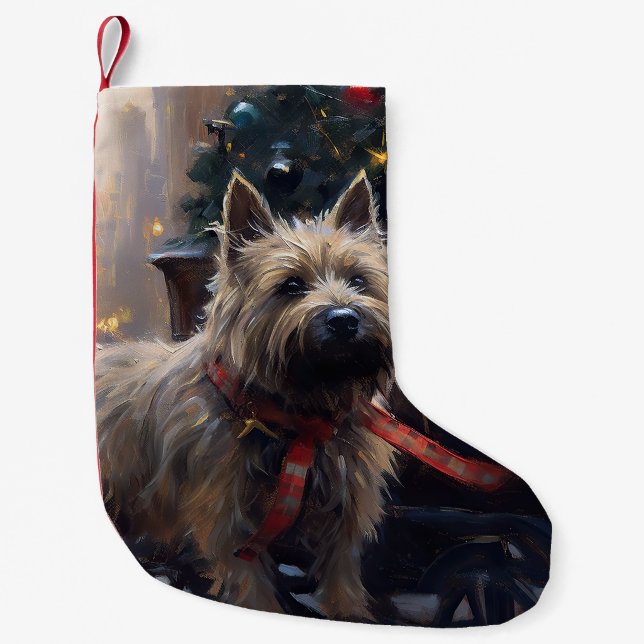 Petite Chaussette De Noël Saison Festive de Noël à Cairn Terrier (Devant)
