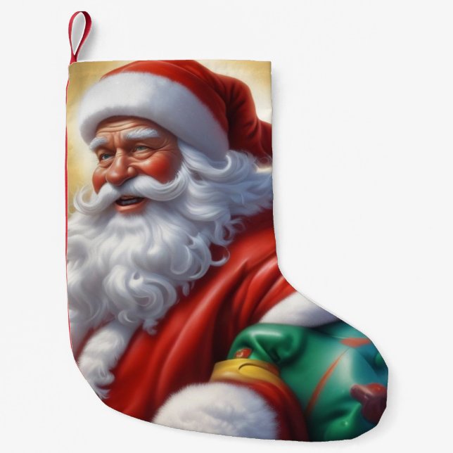 Petite Chaussette De Noël Santa Clause Joyeux Noël Bonne année (Devant)