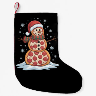 Petite Chaussette De Noël Sapin à pizza Bonhomme de neige Chapeau du Père No