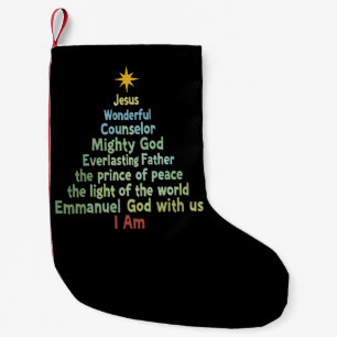 Petite Chaussette De Noël Sapin de Noël Cadeau Foi Chrétien Fête Joyeux 